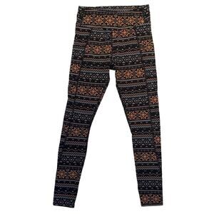 Pact Aztec Fair Isle Print Leggings Organic Cotton Women’s Medium